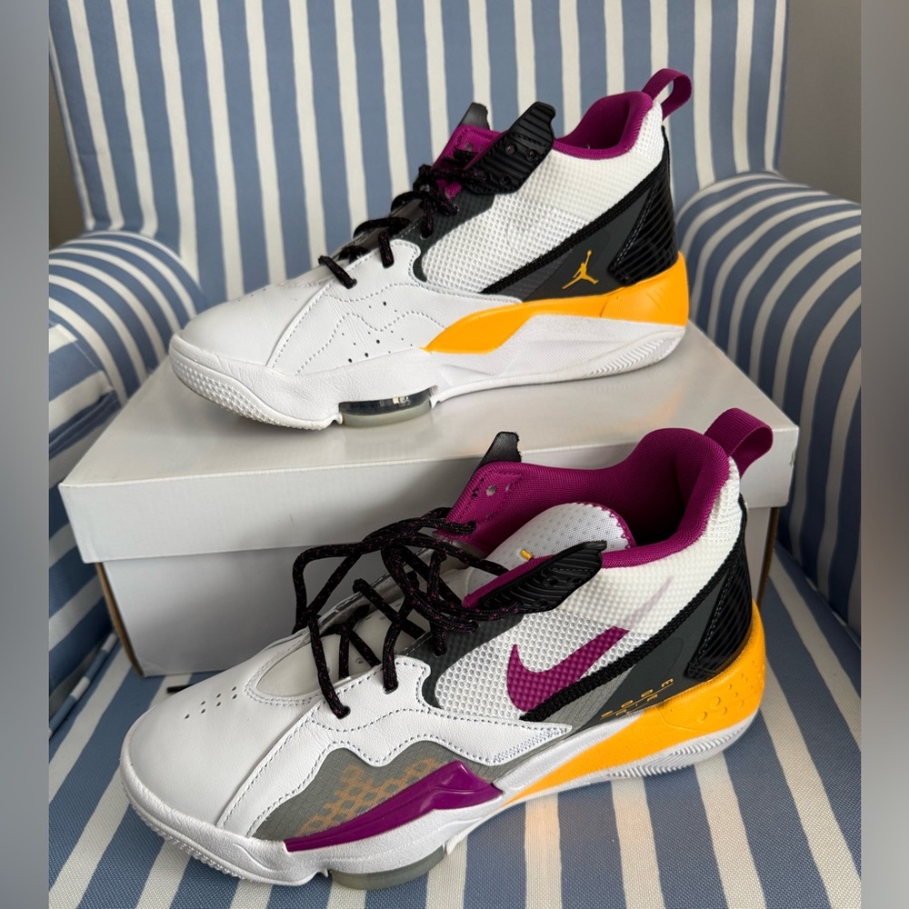 Women's Jordan Zoom '92 "Cactus Flower" sneakers in the White/Laser Orange/Black